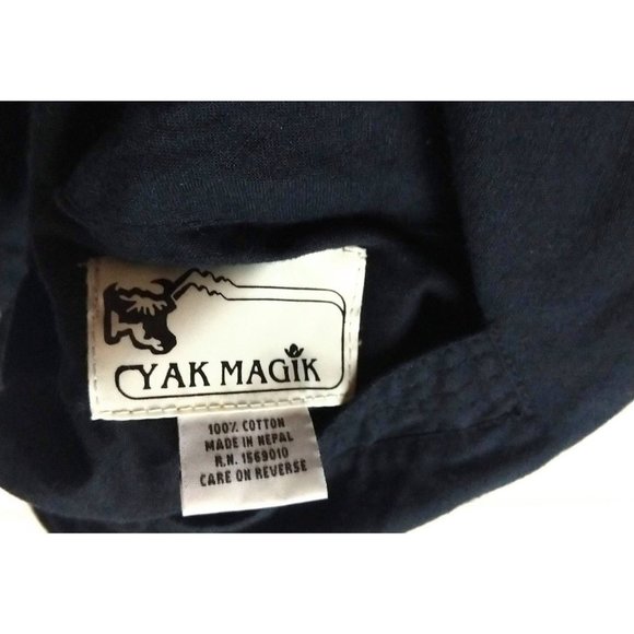 Vintage Yak Magik oversized checkered patchwork button cotton jacket - Picture 6 of 6